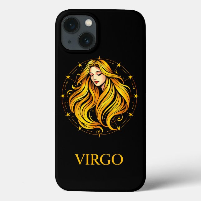 Elegante Virgo Zodiac Illustration Featuring Case-Mate iPhone Hülle (Rückseite)