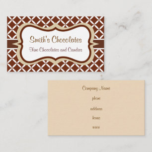 Elegante Visitenkarte aus Chocolate