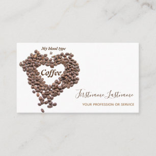 Elegante Visitenkarte Barista und Kaffeefelder