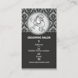 Elegante Visitenkarte für Hundeschönheitssalon Terminkarte