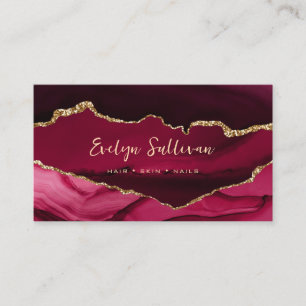 elegante Visitenkarte für Magenta und Gold