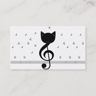 Elegante Visitenkarte für Musiker mit Noten