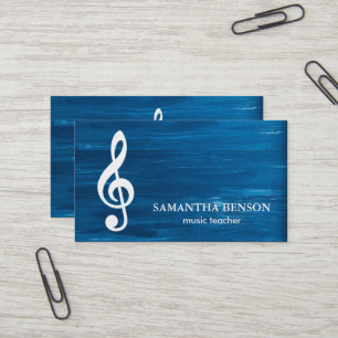 Elegante Visitenkarte für Musiker mit Noten