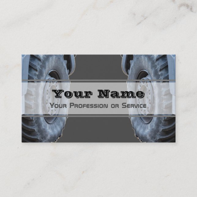 Elegante Visitenkarte für Rad- und Reifenexperten (Vorderseite)