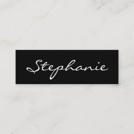 Elegante Visitenkarte für Schwarz-Weiß-Script-Schr