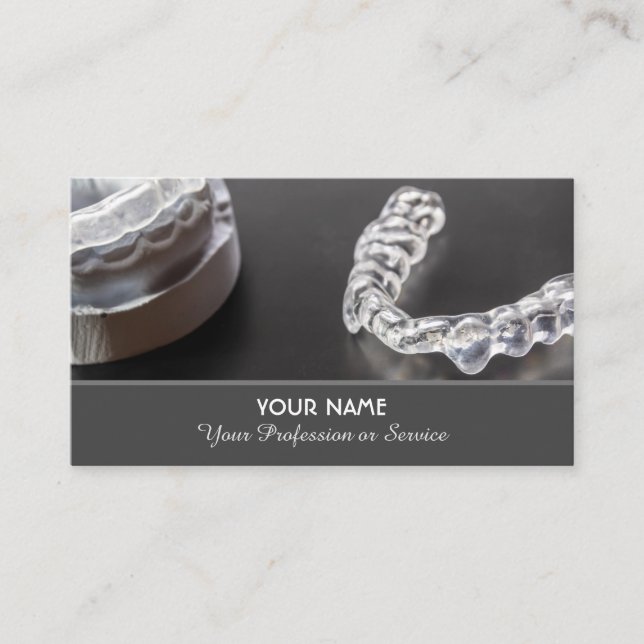 Elegante Visitenkarte für Zahnärzte (Vorderseite)