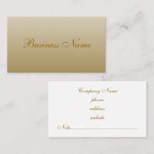Elegante Visitenkarte in Creme