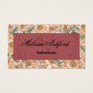 Elegante Visitenkarte mit floralem Muster