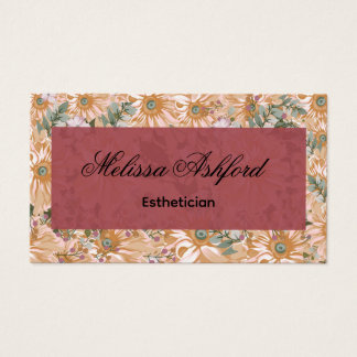 Elegante Visitenkarte mit floralem Muster
