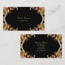 Elegante Visitenkarte mit goldenem Rahmen