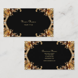 Elegante Visitenkarte mit goldenem Rahmen