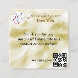 Elegante Visitenkarte mit Goldtextur-Logo Begleitkarte