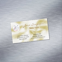 Elegante Visitenkarte mit Goldtextur-Logo Magnetische Visitenkarte