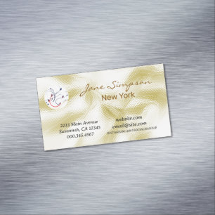 Elegante Visitenkarte mit Goldtextur-Logo Magnetische Visitenkarte