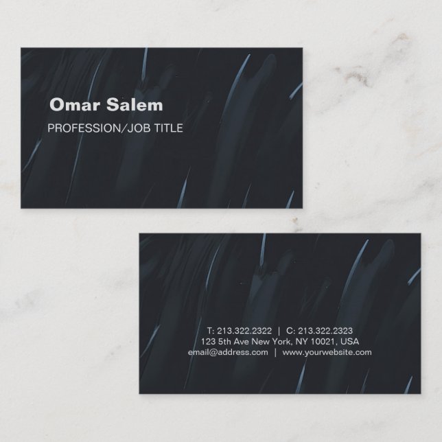 Elegante Visitenkarte mit phantastischen schönen T (Vorne/Hinten)