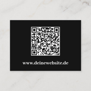 Elegante Visitenkarte mit QR Code Schwarz Vorlage