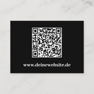 Elegante Visitenkarte mit QR Code Schwarz Vorlage