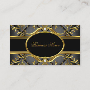 Elegante Visitenkarte mit schwarzem und goldenem W