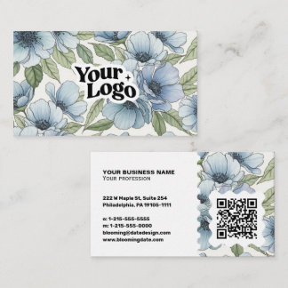 Elegante Visitenkarte – QR-Code & Logo