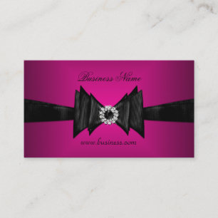Elegante Visitenkarte Rich Pink Diamant Schwarz