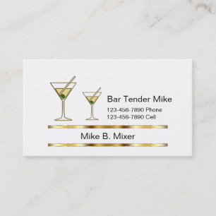 Elegante Visitenkarten für Barkeeper Visitenkarte