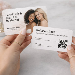 Elegante Visitenkarten für Haar Empfehlungen Desig Visitenkarte