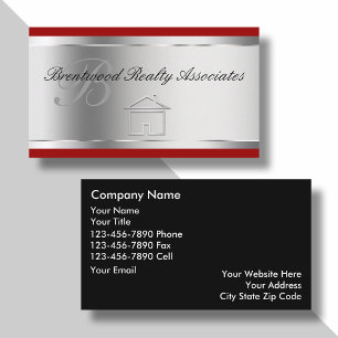 Elegante Visitenkarten für Real Anwesen Visitenkarte