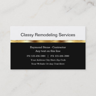 Elegante Visitenkarten für Renovierungsunternehmen Visitenkarte