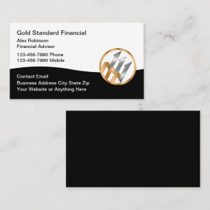 Elegante Visitenkarten mit Logo für Finanzberater Visitenkarte
