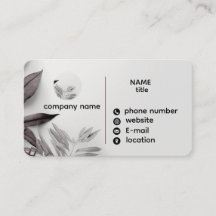 Elegante Visitenkarten-Vorlage | Leaf Contact Card