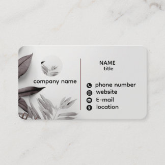 Elegante Visitenkarten-Vorlage | Leaf Contact Card Visitenkarte