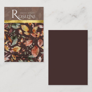 Elegante Vogelkarten der Blume Brown und Gold Visitenkarte