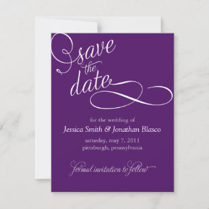 Elegante Vorankündigung des Hochzeitstermins Save The Date