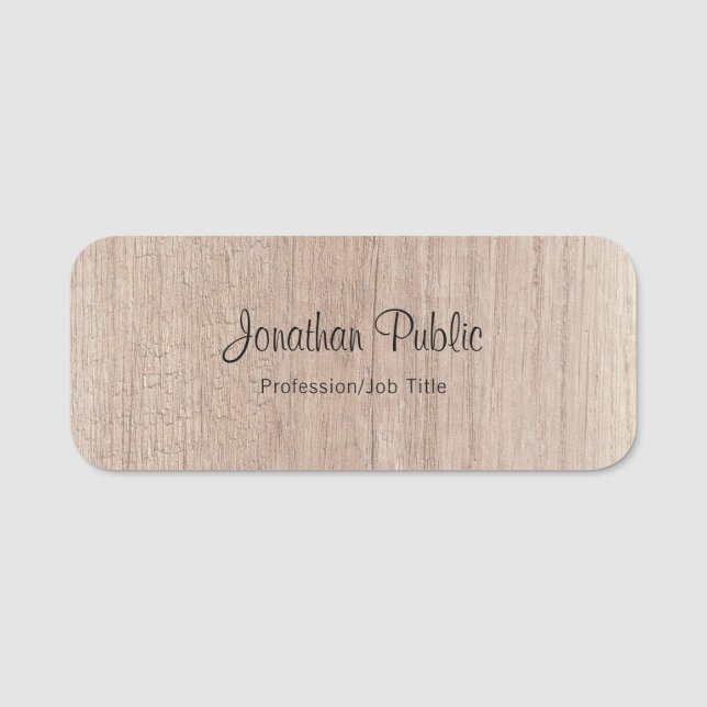 Elegante Vorlage für das Handschreiben von Skriptt Namensschild (Vorderseite)