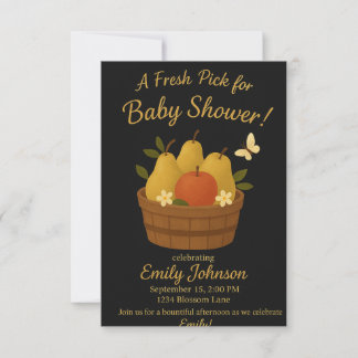 Elegante Vorlage für eine Babyparty-Einladung