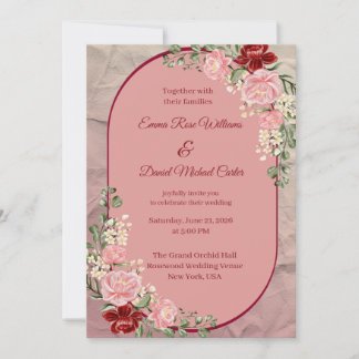 Elegante Vorlage für Hochzeitseinladungen