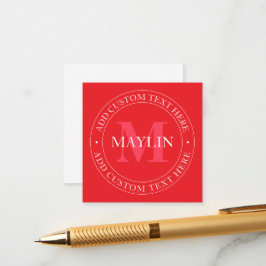 Elegante Vorlage für zirkulären Text editable Red 