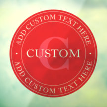 Elegante Vorlage für zirkulären Text editable Red 