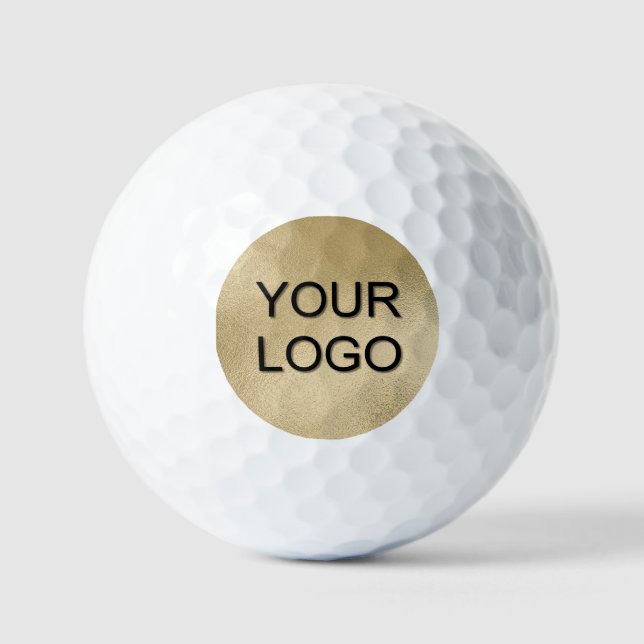 Elegante Vorlage Ihr Logo hier Werbe- Golfball (Vorderseite)