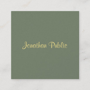 Elegante Vorlage Kalligraphischer Skriptname Moder Quadratische Visitenkarte