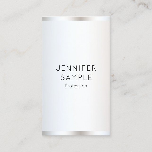 Elegante Vorlage Modernes Vertikales Beruflich Visitenkarte (Vorderseite)