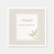 Elegante warme Leinen-Weizen-Baby-Party