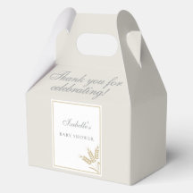 Elegante warme Leinen-Weizen-Baby-Shower-Giebel