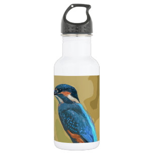 Elegante Wasser-Flasche der Eisvogel-Grafik- Edelstahlflasche