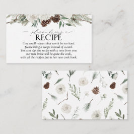 Elegante Wasserfarbe Bitte bringen Sie ein Rezept Begleitkarte