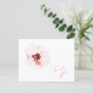 Elegante Wasserfarbe-Blumen-Dankeskarten-Postkarte Postkarte