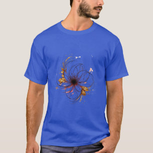 Elegante Wasserfarbe-Blumenkunst Herren Basic T-Sh T-Shirt