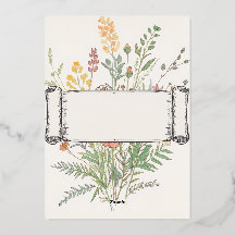 Elegante Wasserfarbe-Botanische Blumige Rahmen Hoc