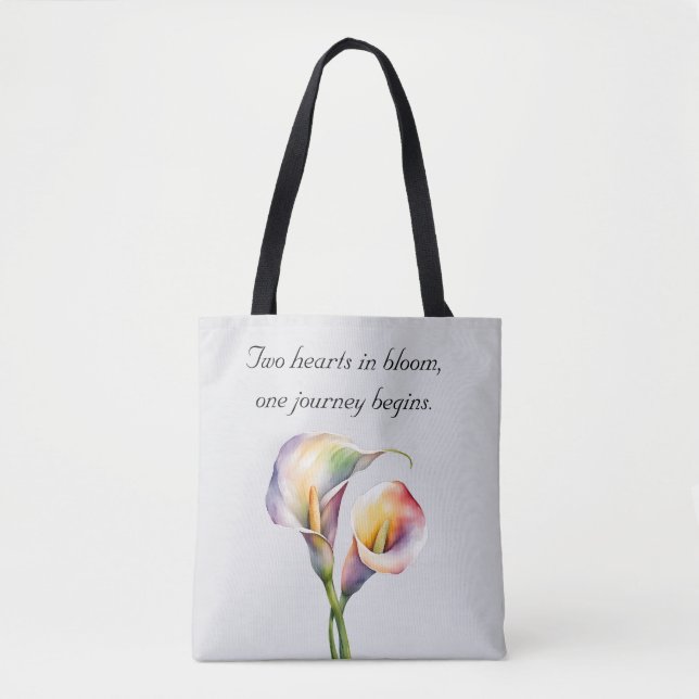 Elegante Wasserfarbe Calla Lilies Romantische Blum (Vorderseite)