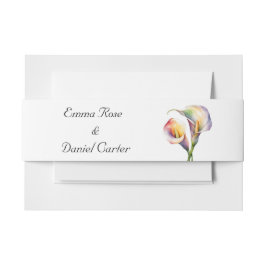 Elegante Wasserfarbe Calla Lilies Romantische Blum Einladungsbanderole